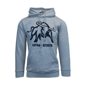 utah state aggie bull hoodie gray